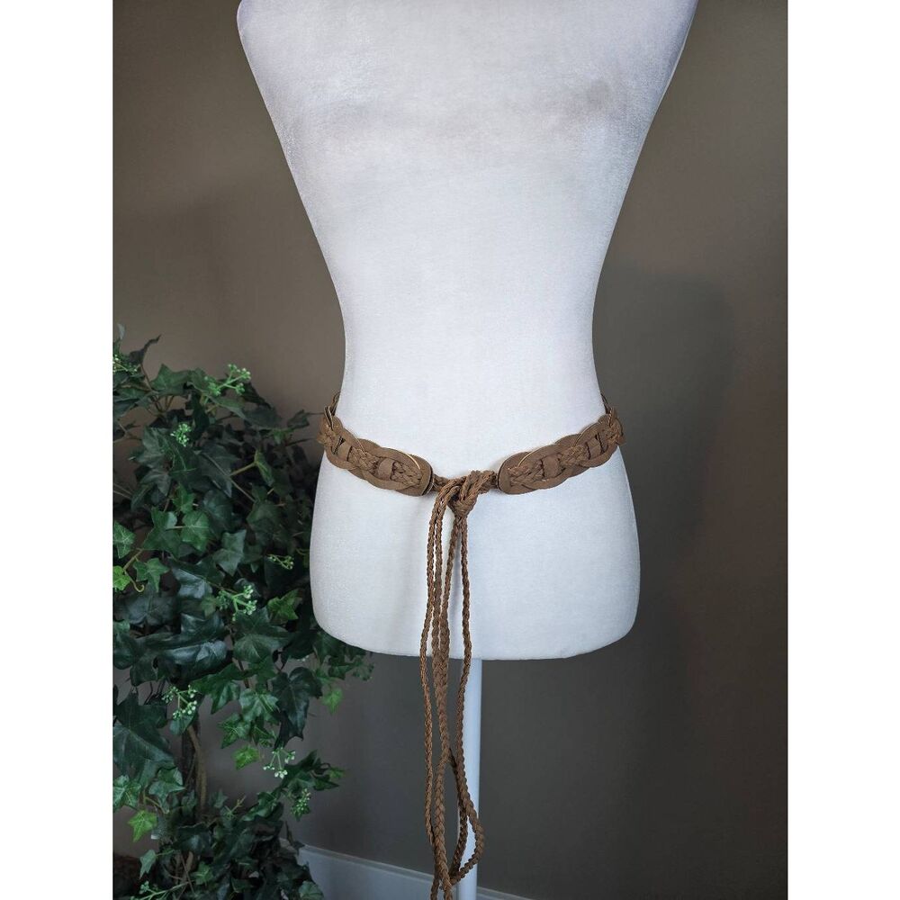 Belt Tan Suede Braid Sz S
